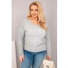 230961 4 damske tricko plus size s vystrihem do v a delsim zadnim dilem velikost uni barva modra