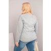 230961 6 damske tricko plus size s vystrihem do v a delsim zadnim dilem velikost uni barva modra