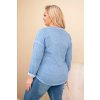 230964 7 damske tricko plus size s potiskem a delsim zadnim dilem velikost uni barva cerna