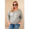 230964 8 damske tricko plus size s potiskem a delsim zadnim dilem velikost uni barva cerna