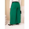 230967 2 damske kalhoty plus size s sirokymi nohavicemi a paskem velikost uni barva zelena