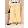 230967 4 damske kalhoty plus size s sirokymi nohavicemi a paskem velikost uni barva zelena