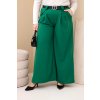 230967 damske kalhoty plus size s sirokymi nohavicemi a paskem velikost uni barva zelena