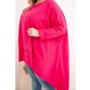 230982 3 damska tunika plus size z bavlny s asymetrickym spodnim lemem velikost uni barva ruzova