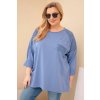 230988 damska mikina plus size bez kapuce velikost uni barva modra