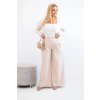 230991 1 damske kalhoty plus size s sirokymi nohavicemi velikost uni barva bezova