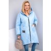 231000 damska bunda plus size prosivana s kapuci velikost uni barva modra