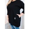 231006 3 damska bluza plus size s delsim zadnim dilem velikost uni barva cerna
