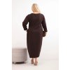 231012 2 damske saty plus size s dlouhym rukavem a narasenim v pase velikost uni barva hneda