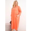 231012 4 damske saty plus size s dlouhym rukavem a narasenim v pase velikost uni barva hneda