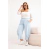 231015 9 damske kalhoty plus size s nizkym sedem a gumou v pase velikost uni barva bila