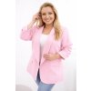 231084 damske elegantni sako plus size velikost uni barva ruzova