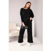 231147 damsky viskozovy komplet s volnou bluzou a kalhotami velikost uni barva cerna