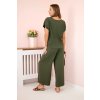231519 2 viskozovy komplet brenda halenka s priveskem kalhoty velikost uni barva zelena