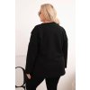 231819 3 damska mikina plus size s napisem a vystrihem do v cerna velikost uni barva cerna