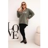 231819 6 damska mikina plus size s napisem a vystrihem do v cerna velikost uni barva cerna