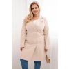 231828 damsky kabat plus size dvouradovy s limcem bezovy velikost uni barva bezova