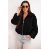 231843 damska bunda se zipem a nabiranym rukavem cerna velikost uni barva cerna