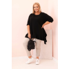 Dámské tričko Plus Size ART25196 (Velikost UNI, Barva Černá)