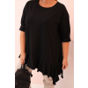Dámské tričko Plus Size ART25196 (Velikost UNI, Barva Černá)