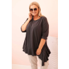 Dámské tričko Plus Size ART25196 (Velikost UNI, Barva Černá)