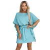 Numoco dámské šaty SOFIA 287-40 (Velikost L/XL, Barva Modrá - světle)