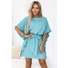 Numoco dámské šaty SOFIA 287-40 (Velikost L/XL, Barva Modrá - světle)