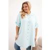 Dámská košile Plus Size 21123 (Velikost UNI, Barva Zelená)