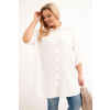 Dámská košile Plus Size 21123 (Velikost UNI, Barva Zelená)