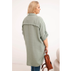 Dámská košile Plus Size 21123 (Velikost UNI, Barva Zelená)