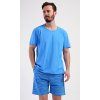 Pánské pyžamo šortky Sebastian (Barva Modrá, Velikost M)