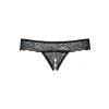 Tanga Obsessive Miamor crotchless thong (Velikost 2XL, Barva Černá)