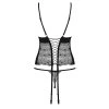 Korzet Obsessive Sharlotte corset (Velikost S/M, Barva Černá)