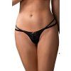 Tanga Obsessive Nutris thong (Velikost XL/2XL, Barva Černá)