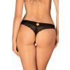 Tanga Obsessive Chemeris panties (Velikost M/L, Barva Černá)
