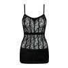 Košilka Obsessive Dress D605 (Velikost S/L, Barva Černá)