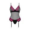 Korzet Obsessive Rosenty corset (Velikost M/L, Barva Černá)