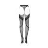 Punčochy Obsessive Crotchless Tights S336 (Velikost S/L, Barva Černá)