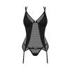 Korzet Obsessive Nesari corset (Velikost M/L, Barva Černá)