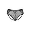Tanga Obsessive Nuites crotchless panties (Velikost S/M, Barva Černá)