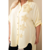 Dámská košile Plus Size 22045 (Velikost UNI, Barva Růžová)