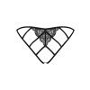 Tanga Obsessive Miamor crotchless panties (Velikost S/M, Barva Černá)