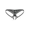 Tanga Obsessive Picantina crotchless thong (Velikost S/M, Barva Černá)