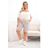 Šortky Plus Size ART52231 s páskem (Velikost XL, Barva Šedá - světle)