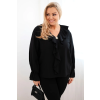 Dámská halenka Plus Size ART92353 (Velikost UNI, Barva Černá)