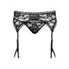 Podvazkový pás Obsessive Catia garter belt (Velikost S/M, Barva Černá)