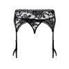 Podvazkový pás Obsessive Catia garter belt (Velikost S/M, Barva Černá)