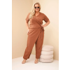 Dámský overal Plus Size 8260 (Velikost 2XL, Barva Černá)