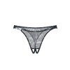 Tanga Obsessive Corrosis crotchless thong (Velikost S/M, Barva Černá)