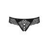 Tanga Obsessive Miamor crotchless thong (Velikost 2XL, Barva Černá)